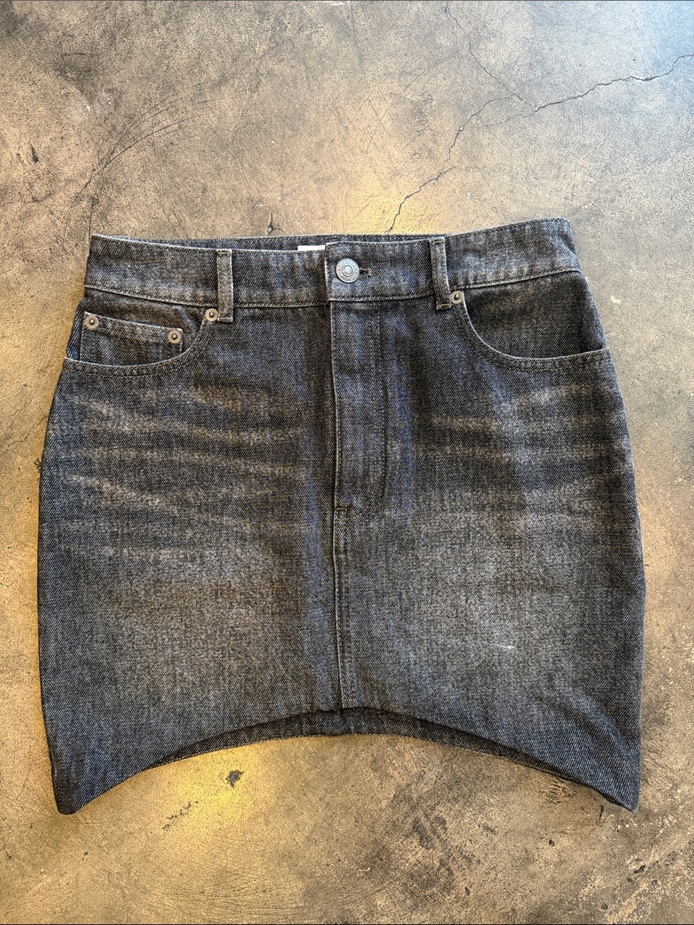 Balenciaga Dark Wash Denim Mini Skirt